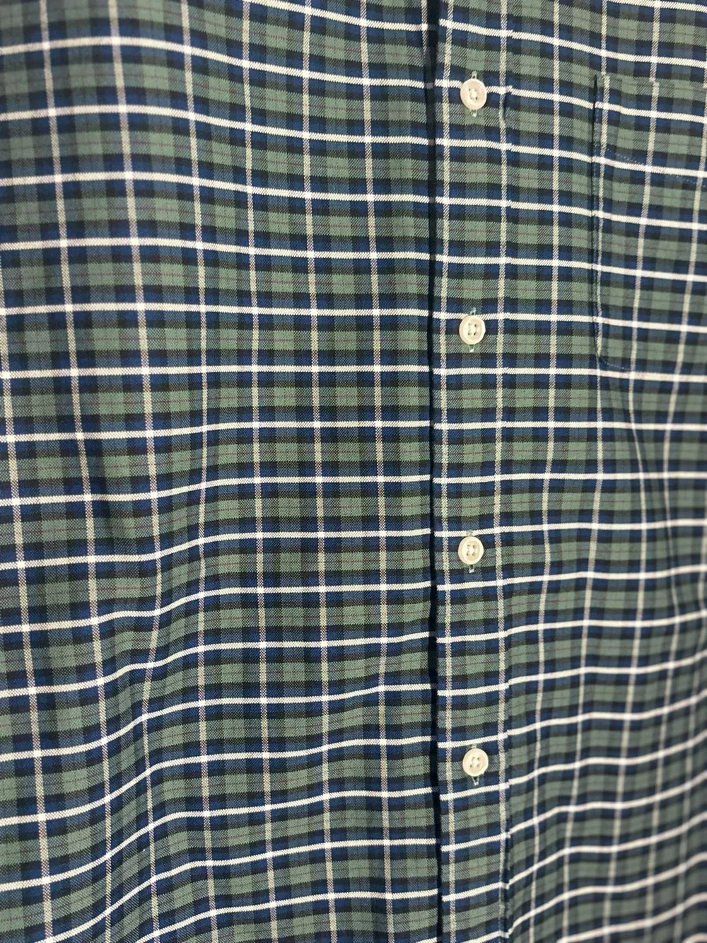 J Crew Shirt Men Medium Green Plaid Flex Oxford Slim Fit Long Sleeve Preppy